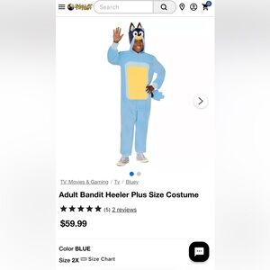 Bandit Heeler Adult Plus Size Costume